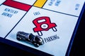 Monopoly Board Game - Car in FREE PARKING box Royalty Free Stock Photo