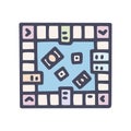monopoly board game color vector doodle simple icon