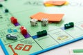 Monopoly board game in play