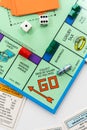 Monopoly board game in play