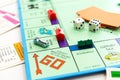 Monopoly board game in play