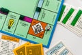 Monopoly board game in play