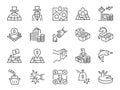 Monopoly icon set. It included Antitrust, wealth, rich, asset and more icons. Editable Vector Stroke.