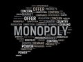 MONOPOLY - image with words associated with the topic MONOPOLY, word cloud, cube, letter, image, illustration Royalty Free Stock Photo