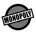 Monopoly stamp on white Royalty Free Stock Photo