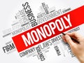 Monopoly word cloud collage, business concept background Royalty Free Stock Photo