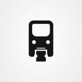 Monorail icon logo design. simple flat vector Royalty Free Stock Photo