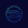 monorail icon, thin line vector Royalty Free Stock Photo