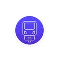 monorail line icon, single rail train vector Royalty Free Stock Photo
