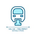 Monorail pixel perfect blue RGB color icon Royalty Free Stock Photo