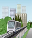 Monorail train vector Royalty Free Stock Photo