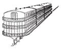 Monorail, vintage illustration