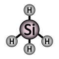 Monosilane molecule icon Royalty Free Stock Photo