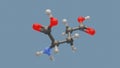 Monosodium Glutamate of C5H8NNaO4 3D Conformer Food additive E621 MSG.