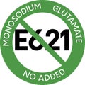 Monosodium glutamate no added vector green icon