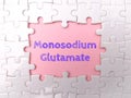 Monosodium Glutamate on a pink background. Royalty Free Stock Photo