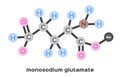 Monosodium glutamate structure vector Royalty Free Stock Photo