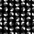 Monotone black,white and grey Modern and trendy geometric polka