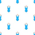 Monotone blue swimsuit for girls. Bathing clothes in the pool.Swimcuits single icon in cartoon style vector symbol stock Royalty Free Stock Photo