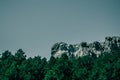monotone photo of Mount Rushmore , view from the road Royalty Free Stock Photo