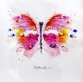 Monotype vivid butterfly