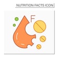 Monounsaturated fat color icon Royalty Free Stock Photo