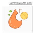 Monounsaturated fat line icon Royalty Free Stock Photo