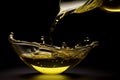 Monounsaturated Olive oil bottle virgin. Generate Ai Royalty Free Stock Photo