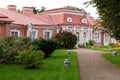 Monplaisir Palace and gardens in the Peterhof palace. Petergof, Saint Petersburg, Russia Royalty Free Stock Photo