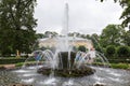 Monplezirsky garden, fountain Snop. Peterhof, Saint Petersburg.