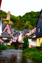Monreal, Germany - 10 13 2020: View along th Elz in Monreal Royalty Free Stock Photo