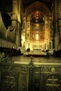 Monreale Cathedral altar & golden mosaics, Sicily Royalty Free Stock Photo