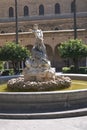 View of the Triton fountain Royalty Free Stock Photo