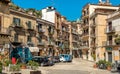 One of the streets in the center of Monreale, is a historic hill town just outside Palermo. Royalty Free Stock Photo