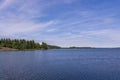 Monrepos park view from water. Vyborg, Russia