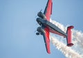 Beechcraft Model 18 Aircraft in Flight at an Air Show Royalty Free Stock Photo