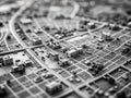 Monroe Virginia Street Map A TiltShift Black and White Design for Urban Planning and Architectural Visualization Royalty Free Stock Photo