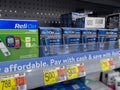 Monroe, WA USA - circa December 2022: Close up view of blood glucose testing products for sale inside a Walmart retail store