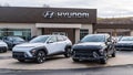 Monroeville, Pennsylvania, USA December 25, 2023 New Hyundai vehicles for sale at a dealership