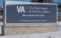 Monroeville, Pennsylvania, USA February 18, 2024 The sign for the Monroeville VA Clinic on Mall Circle Drive