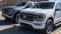 Monroeville, Pennsylvania, USA February 25, 2024 Two Ford F150 Pickup trucks for sale at a dealership