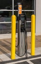 Monroeville, Pennsylvania, USA November 12, 2023 An electric vehicle charging station at a car dealership