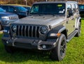 Monroeville, Pennsylvania, USA November 12, 2023 A new, four door Jeep Wrangler for sale at a dealership