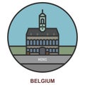 Mons. Cities and towns in Belgium