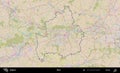 Mons outlined, Belgium. Topographic Standard Royalty Free Stock Photo