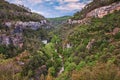 Mons, Provence, France: the river canyon Gorges de La Siagne wit