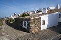 Monsaraz village street with white houses in Alentejo, Portugal Royalty Free Stock Photo