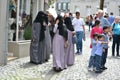 Monschau in Germany with muslim women