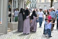 Monschau in Germany with muslim women