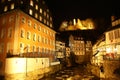 Monschau (Germany) at night Royalty Free Stock Photo